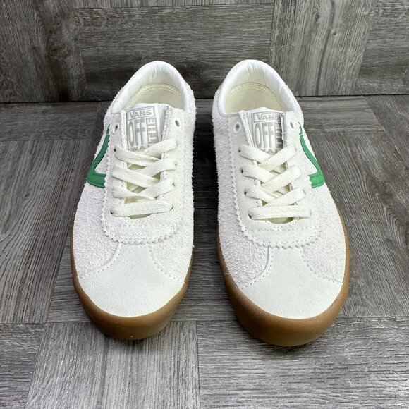 Vans Sport Low Women size 5.5 Ivory Green Suede Gum Casual Shoes - Picture 4 of 8